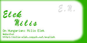 elek milis business card